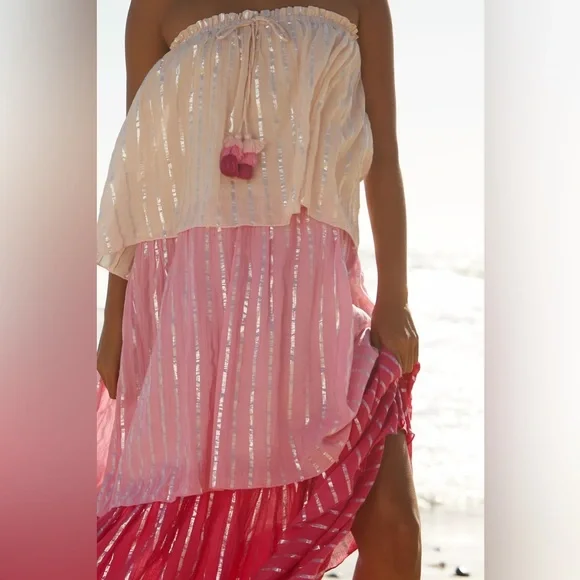 PQ Pink and White Briar Maxi Dress - Picture 3 of 3